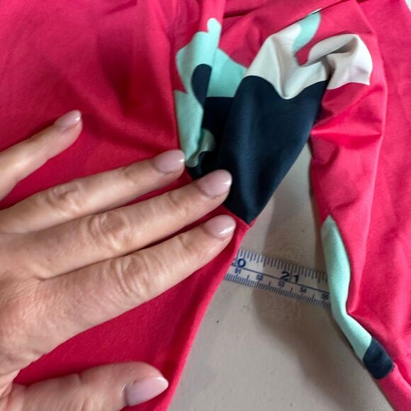 MARY SQUARE NWT Petal Passion Tunic Dress Size Medium Pink Liquid Knit Stretch - Picture 9 of 10